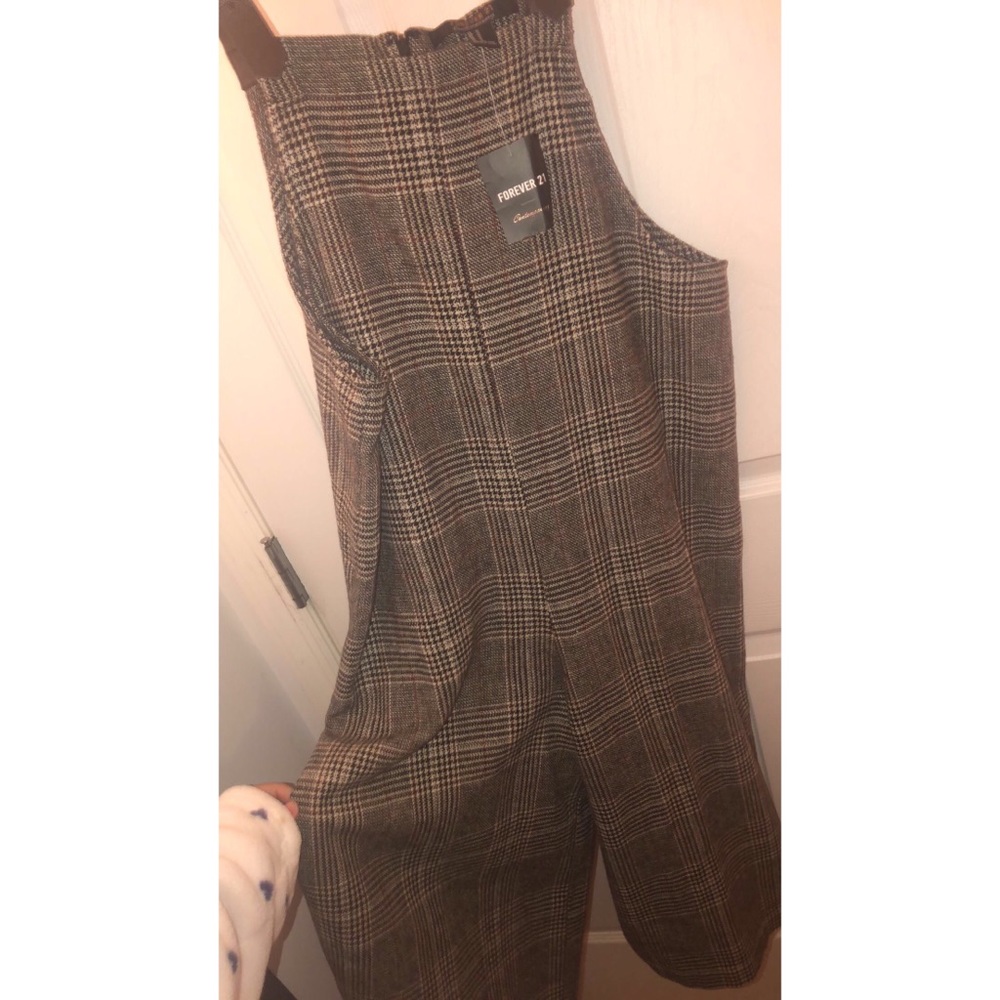 plaid overalls